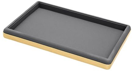 Amagogo Jewelry Display Tray Organizer, Flat Pendant Tray, Empty Microfiber Jewelry Tray, Jewelry Holder for Showcase, Vendors, Gray
