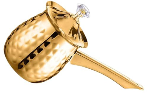 KOCKSHION Cafetière Turque Traditionnelle Cafetière Cezve Chauffe-lait Métal Pour Maison Café Doré