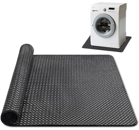 Alfombrilla antideslizante para lavadora, 60 x 60 cm, antideslizante en ambos lados, alfombrilla antivibración, ligera, resistente al agua, para debajo del frigorífico y electrodomésticos