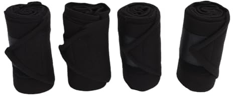 Yechiry Vendas Protectoras para Patas de Caballo, Vendaje para Competición Ecuestre y Equitación Al Aire, 4 Unidades para Actividades Equinas (Black)