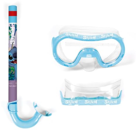 Arditex Set de Snorkel Stitch para Niños +3 Años, Gafas de Buceo Ajustables con Tubo, Máscara Antivaho Infantil para Playa Piscina y Aire Libre, Regalo Verano y Viaje