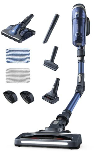 Rowenta XForce 8.50 Aqua RH9695 - Aspiradora sin cable, cabezal con luces Led y mopa Aqua, batería extraíble de 22 V con hasta 35 minutos de autonomía, posición Stop&Go, Tecnología Flex