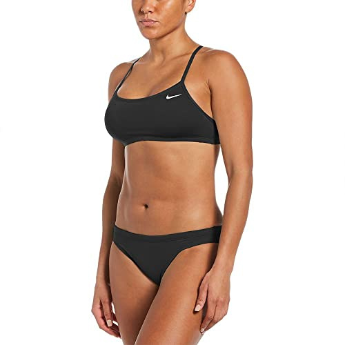 NIKE Racerback Set, Bikini Mujer, Preta (Black), S