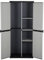 Tidyard Kunststoffschrank Balkonschrank Gartenschrank Putzschrank Kellerschrank Lagerschrank mit 2 Türen und 3 Fachböden Grau & Schwarz 68x40x168 cm
