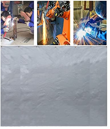 Cortina de soldadura de fibra de vidrio recubierta de silicona, manta protectora de soldadura y molienda, alfombrilla protectora ignífuga para soldadores, cortadores, hasta 2000 °F