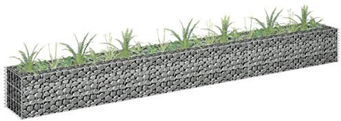Tidyard Gabion raised bed galvanized steel 270 x 30 x 30 cm Lawn, garden Model145637