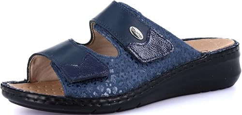 GRÜNLAND Femme Dami Sandale Confort à Double Bride, intérieure Amovible en liège et Cuir, Semelle Conforma et Coutures Faites Main