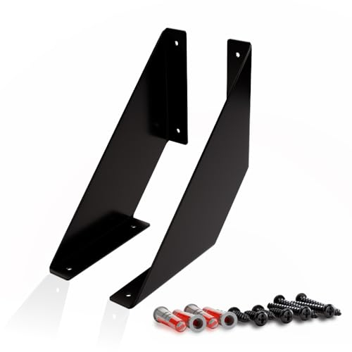 Heimatspäne Regalwinkel Schwarz – Regalträger [inkl. Montagematerial] für verschiedene Regalbretter geeignet – Regalhalterung Schwarz [Klein – 15cm]