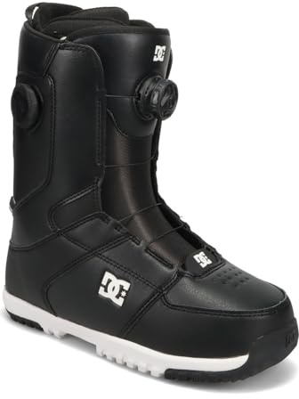 DC Shoes Men's Control BOA Snowboard Boots - Micro-Adjustable Stable Snowboarding Boot with Lightweight Multi-Layer Liner & Molded Insole - Black/Black/White, 12
