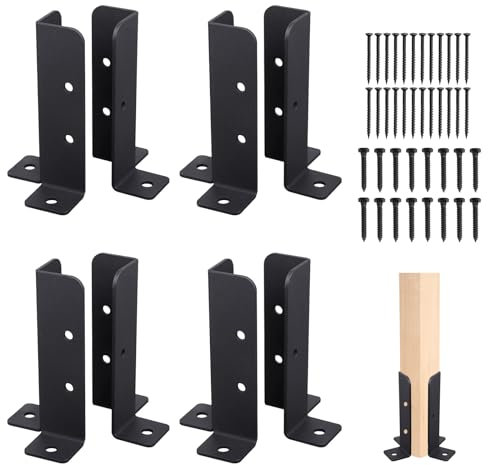 8pcs épais solide en acier plate - forme poteau support plate - forme de base en rotin support boîte aux lettres installation clôture Kit