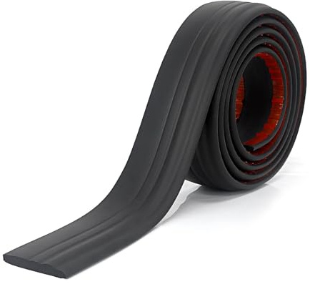 5 flexibel golvlistrulle - (Längd: 5/10 m, vit) - Självhäftande PVC golvlister for vägglister - golvlister - PVC vinkelbeklädnad - tätning och trimremsor (Color : Black, Size : 5inx10m)