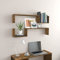 ZEYUAN Estantes de Pared 2 uds, Baldas Pared, Repisas De Pared, Estanterías De Pared, Estanteria Flotante, Estantes Flotantes De Pared, contrachapado Roble Ahumado 100x15x20cm
