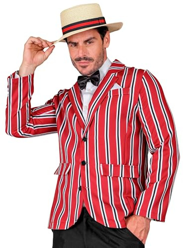 W WIDMANN MILANO Party Fashion - Costume années 20 Tenue, Veste, Noeud papillon, Chapeau, Gentlemen, Showman, Costumes de carnaval