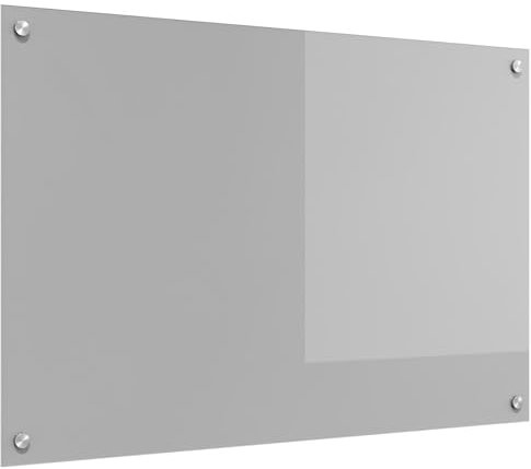 vidaXL Küchenrückwand Hellgrau 90x60x0,6 cm Hartglas