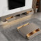XDXINY Schwebender TV-Schrank mit Schubladen, TV-Konsole mit integriertem Kabelmanagement, Multimedia-TV-Konsole, Massivholz-TV-Schrank mit Stauraum (montagefrei) (Khaki, 140CM/55.1IN)