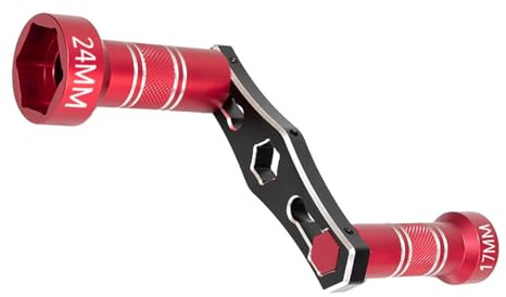 CoudarTitie Clé Hexagonale pour Voiture RC, Accessoire de Réparation Directe Robuste, Outil de Réparation Combiné pour écrous Hexagonaux 1/8, Rouge