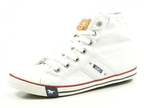 MUSTANG 1099 502 1, Sneakers Hautes Femme, Blanc (1 Weiss), 42 EU