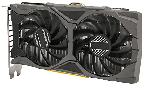 Gaming Grafikkarte für GTX1660S, 6 GB GDDR6 192 Bit 1785 MHz GPU Takt 14000 MHz Speichertakt Desktop Grafikkarte, 8K HDR Technologie, Zwei Lüfter für Office Medien