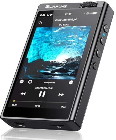 Surfans HiFi Mp3-spelare med Bluetooth: F35 DSD Hires musikspelare 128 GB stöd för upp till 512 GB
