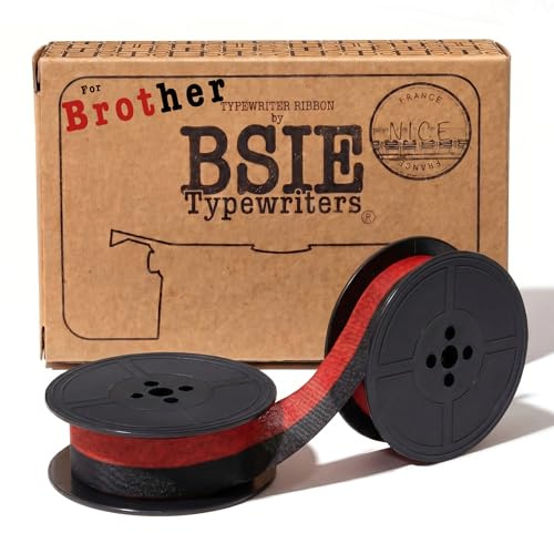 BSIE Färgband för Brother-Skrivmaskin – Svart/Röd – Passar Vintage-Skrivmaskiner – GR9 – Testat i Nizza, Frankrike