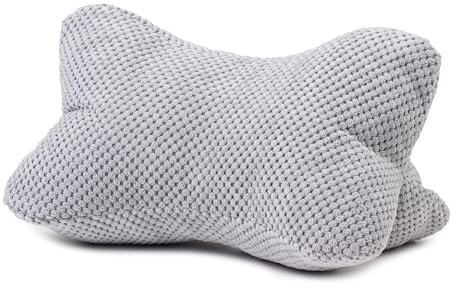 Gözze - Lesekissen Sven, Nackenkissen in genoppter Optik, Lese- und Relaxkissen für Nacken und Rücken, 40 x 25 cm - Silber