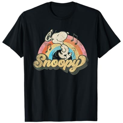 Peanuts Groovy Vibes Snoopy Music Retro Vintage 60s Festival T-Shirt