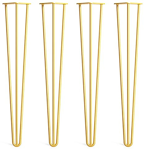 Genérico Patas de Mesa Doradas para Muebles Patas para Mesa de Comedor Cocina Bricolaje Sillas Sofás Armarios Sofás (50 cm (20 Pulgadas))