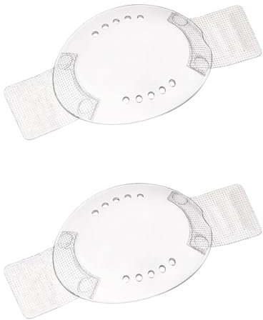 NHQZ 2 Pièces Boucliers de Protection Transparents pour les Yeux, Protection de Récupération Chirurgicale de Cataracte avec Ruban Fixe pour la Récupération Post-Opératoire
