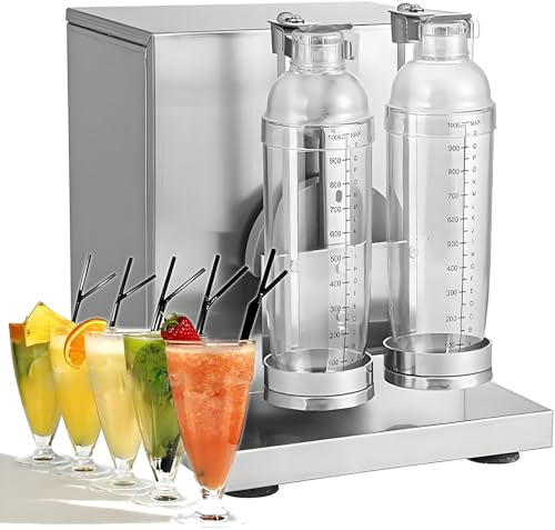 Máquina mezcladora automática de té con leche, para té de burbujas, té boba, máquina eléctrica para mezclar jugo, café, leche, vino, cóctel, taza doble de 700 ml