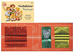 Prym 128160 Nadelmappe Nesthäkchen mit Einfädler, Gold-coloured