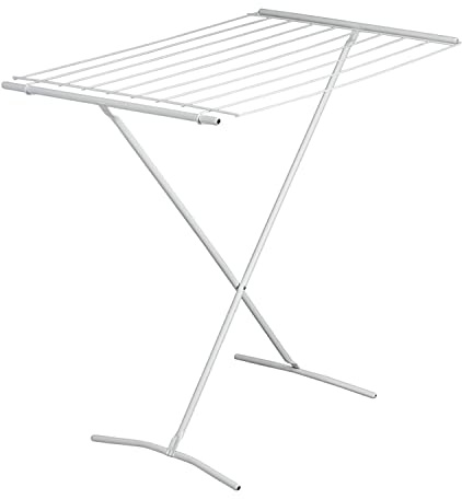 Metaltex 40550014080 - Tendedero Cruzado, Alambre de Acero plastificado, Color Blanco, 110 x 82 x 56 cm