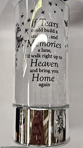If Tears, Thoughts of you memorial tube light 20cm glass light tube 3AA Batteries NOT INCLUDED