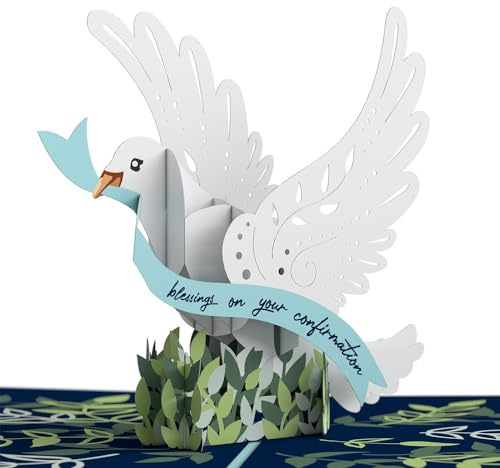 Lovepop Confirmation Dove Pop-Up Greeting Card - Fun 3D Card Gift for all Occasions - Everyday Cards for Boys, Girls, Men, and Women - Measures 5 x 7
