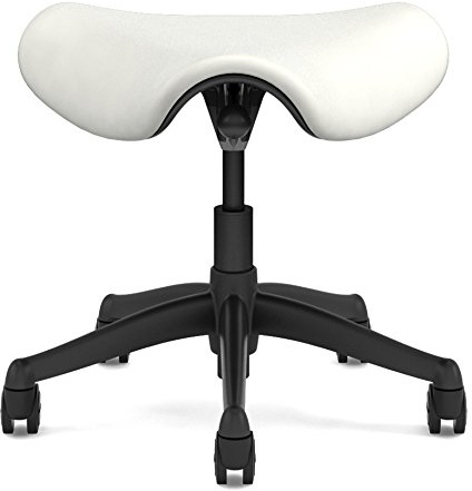 Humanscale Freedom Saddle Stool Seat Chair F300 - Graphite Frame Plum Lotus Textile F300GK603 - Soft Hard Floor Casters