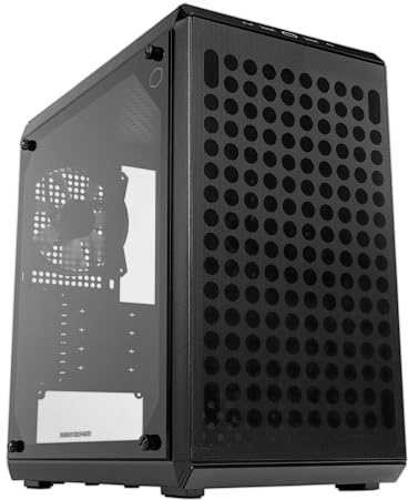 Cooler Master Q300L V2 Micro-ATX Tower, Magnetic Patterned Dust Filter, USB 3.2 Gen 2x2 (20GB), Tempered Glass, CPU Coolers Max 159mm, GPU 360mm, Fully Ventilated Airflow (Q300LV2-KGNN-S00)