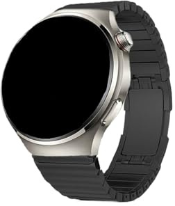 Bredd 22 mm länkarmband Passar for Huawei Watch 4/4Pro GT3Pro 4 46 mm/Ultimate/Amazfit GTR 47mm lyxigt metallband i rostfritt stål(Black,For Width 22mm)