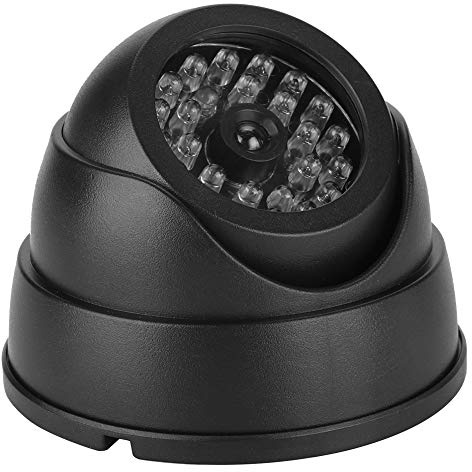 Denash Dummy Camera, Red Flashing LED Fake Camera, with 30 Pieces IR LED Security Camera Commercial Use for Home Outdoor
