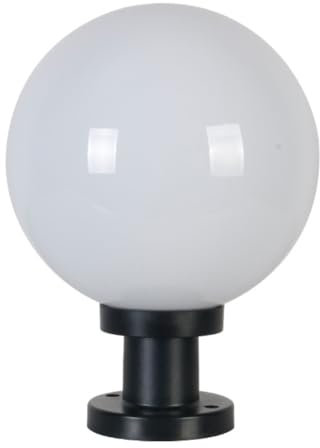 XINYASEE Lampadaire d'extérieur, douille E27, douille en fonte d'aluminium/corps en acrylique, lampe globe pour paysage, lampe globe étanche, lampadaire pour villa, cour et balcon (Petit)