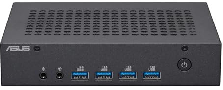 ASUS ExpertCenter PN43-SN100AD Mini Desktop PC (Intel N100 Prozessor, integr. Intel UHD Grafik, 4GB DDR4 Speicher, 128GB M2. NVMe PCIe 4.0 SSD, WiFi 6E, Bluetooth 5.2, Windows 11 Pro, passive Kühlung)