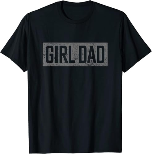 iNexTone Girl Dad Shirt for Men Vintage Proud Father of Girl Dad T-Shirt (5XL,Black)