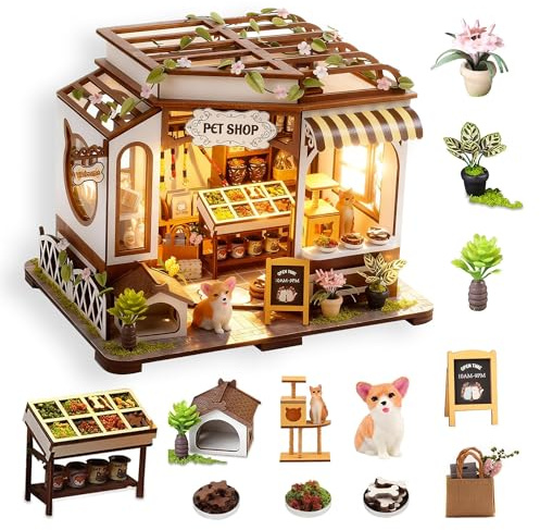 DIY Miniature House Kit- Miniature House Kit Adults Pet Shop