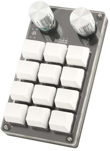Teclado para juegos, programable con una sola mano, mini teclado RGB de 12 teclas, teclas PBT para PC y oficina