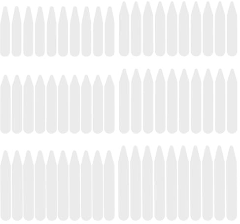 60 pcs Collar Stiffeners, 6 Sizes Plastic Shirt Collar Stiffeners | White Smooth Collars Stays for Men's Dress Shirts Home Travel Use