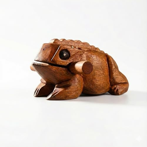 Frog Guiro Croaking Wood Percussion Instrument Nature Sound Musical Sound Block, 6cm