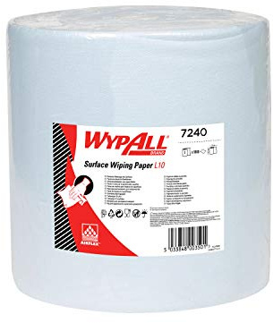 WypAll L10 Surface Wiping Paper 7240 - Jumbo Xtra Wide Wiper Roll - 1 Blue Roll x 1,000 Paper Wipers