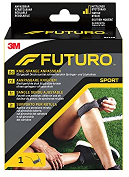 FUTURO Knie-Spange, verstellbar (31,8–44,5 cm) – Druckpelotte für gezielten Druck, bei Läuferknie und Tendinitis, Leicht und Atmungsaktiv, für Alltag und Sport