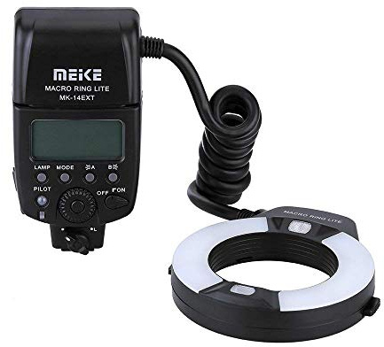 Meike iTTL TTL LED Macro Ring Flash Light for Nikon DSLR Camera, Camera Flash with Hot Shoe Mount d3400 d5600 d5500 d5200 d5100 d7100 d750 d850 d500 d810 d7500