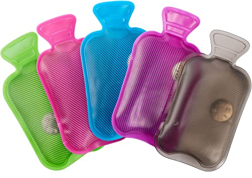 Bramble - 5 Stück Mini Wärmflaschen Taschenwärmer Handwärmer Knickwärmer - Wiederverwendbar & Tragbar