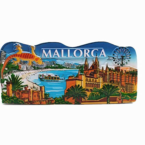 Magnete da frigorifero da viaggio in 3D con magnete da viaggio per souvenir da viaggio, per casa e cucina, decorazione per la casa e la cucina, motivo: Maiorca Spagna