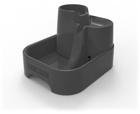 Cat Mate Multi-Level Pet Water Fountain (335) - For Cats & Small Dogs, Quiet and Hygienic Automatic Drinking Fountain, 2 Litre Capacity, Grey